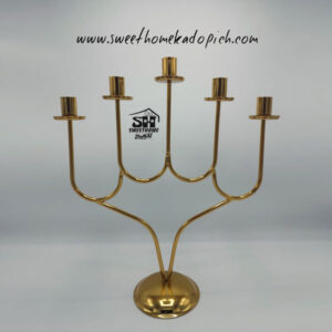 تصویر شمعدان فلزی مدل صلیب طلایی 1