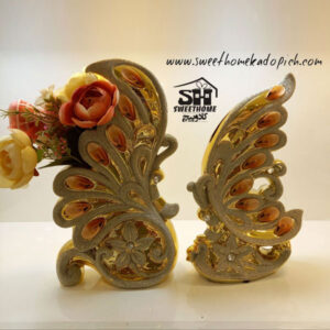 تصویر گلدان رومیزی سرامیکی مدل پروانه جفتی