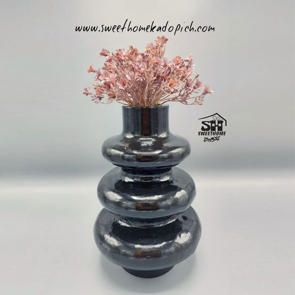 تصویر گلدان رومیزی مدل آبشار مشکی
